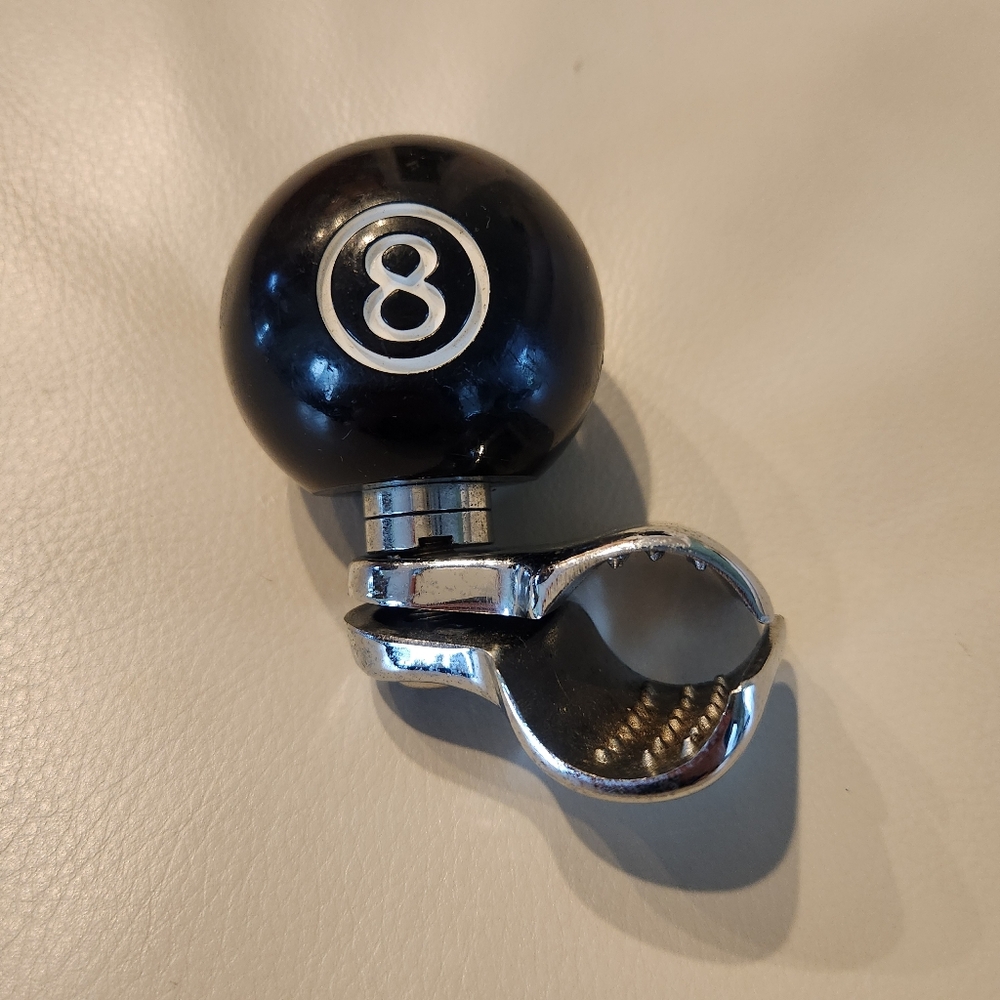 Vintage 8 Ball Car Steering Wheel Spinner Knob Brodie Knob